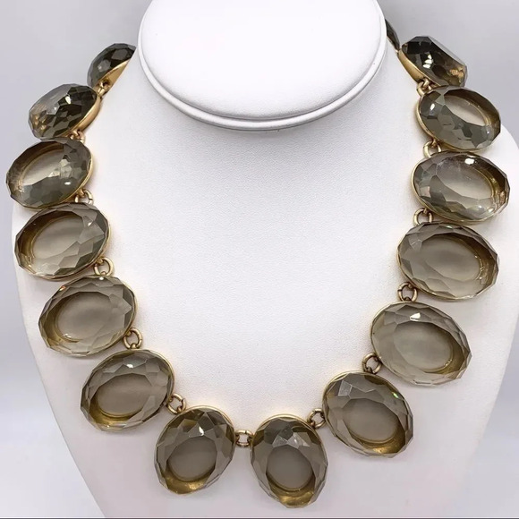 J. Crew Bold Smoky Jeweled Necklace - Picture 1 of 5